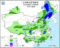 全国降水量预报图